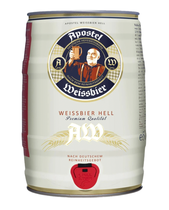 Bia thầy tu Apostel weissbier hell- bia Đức lúa mì ( bia đục )